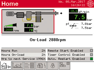 GD Pilot TS compressor controller with innovative touch screen